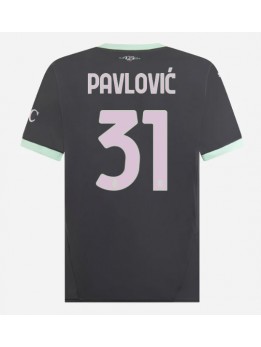 AC Milan Strahinja Pavlovic #31 Rezervni Dres 2024-25 Kratak Rukavima